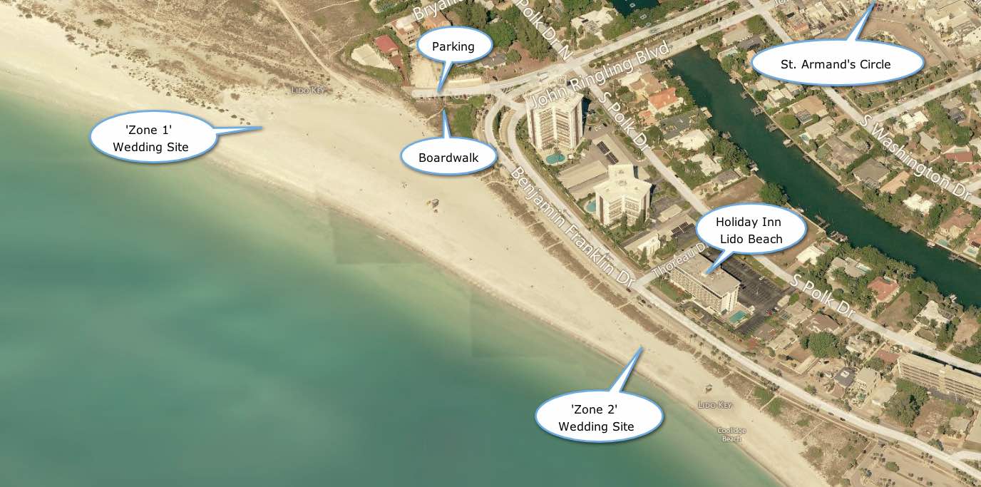 Lido Beach Zones - Aerial