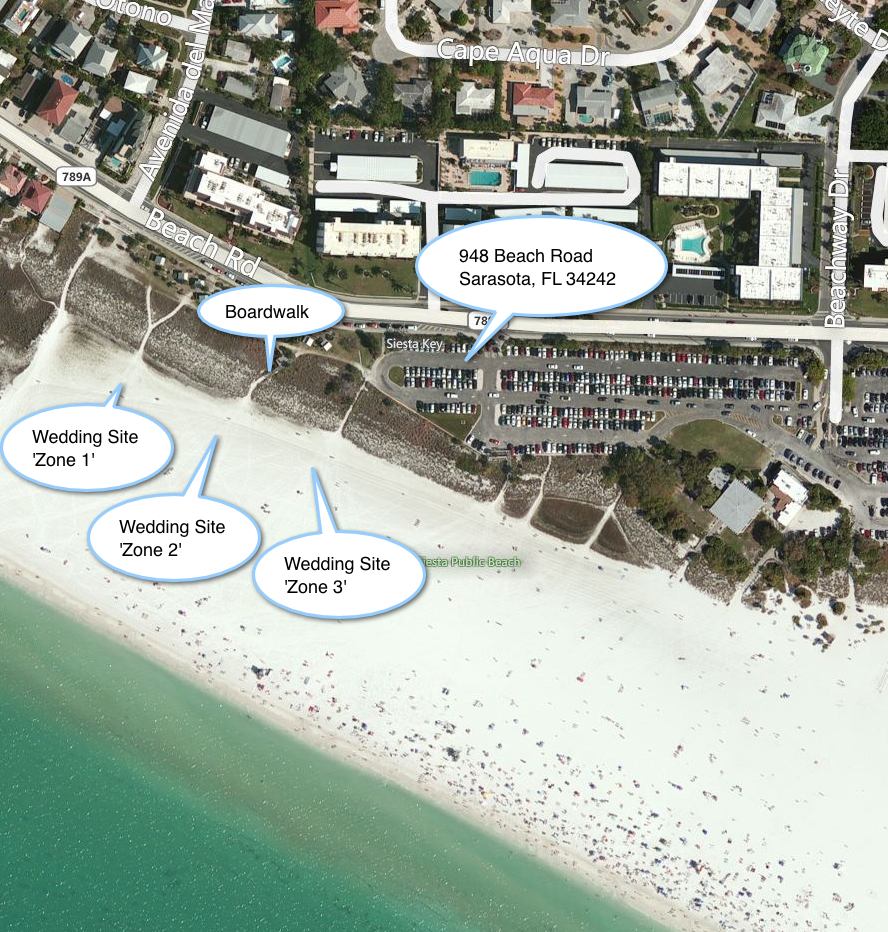 Siesta Key Location Beach Zones Florida Beach Weddings