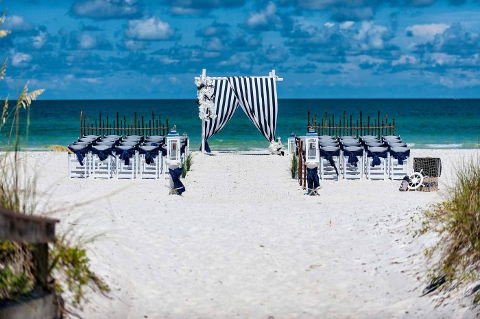 Nautical Themed Beach Wedding - Florida Beach Wedding Decor 