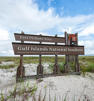 fort pickens s sign