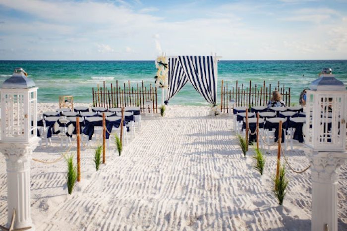 Wedding alter on beach